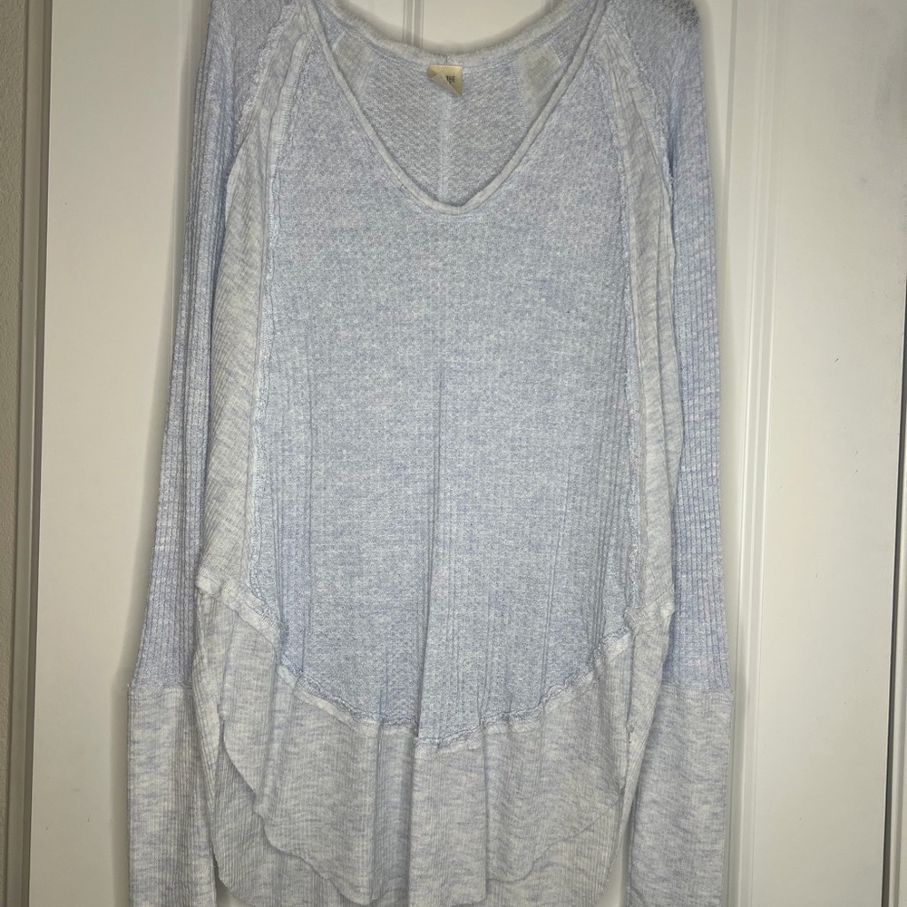 We The Free Light Blue Long Sleeve Top